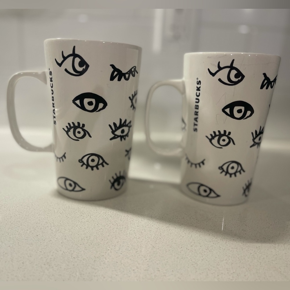 Pair of Ceramic Starbucks mugs from 2014